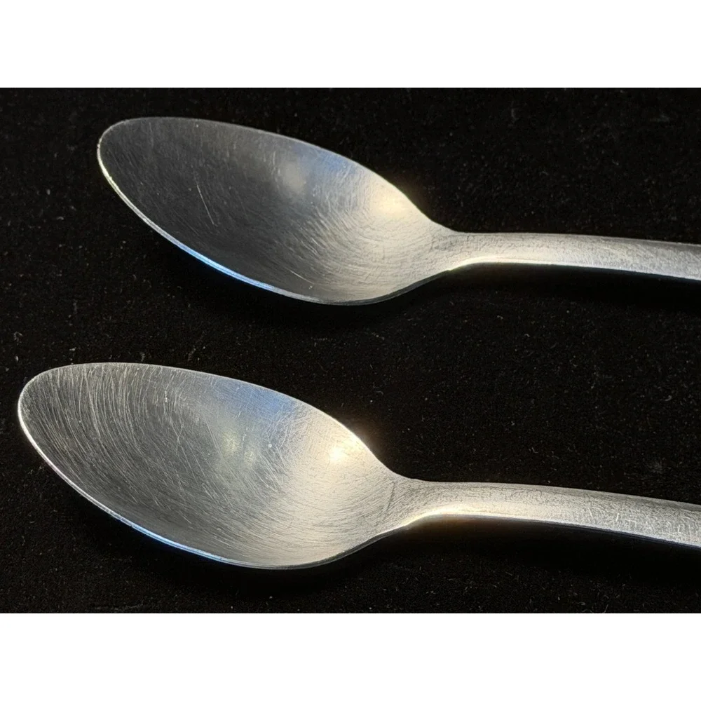 Delco 40 Stainless Steel Iced Tea Spoons Set of 2 Taiwan Flatware Silverware